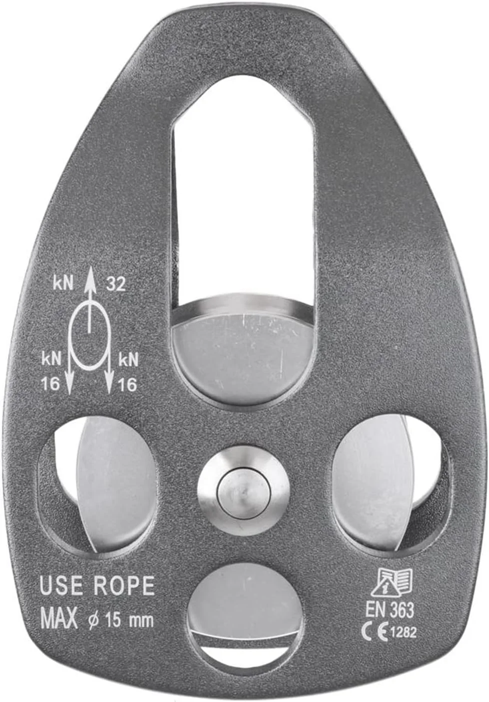 قرقره تک تسمه سیمبای، قرقره نجات بزرگ، قرقره تاب دار یک طرفه برای صخره نوردی، تجهیزات نجات و حمل بار