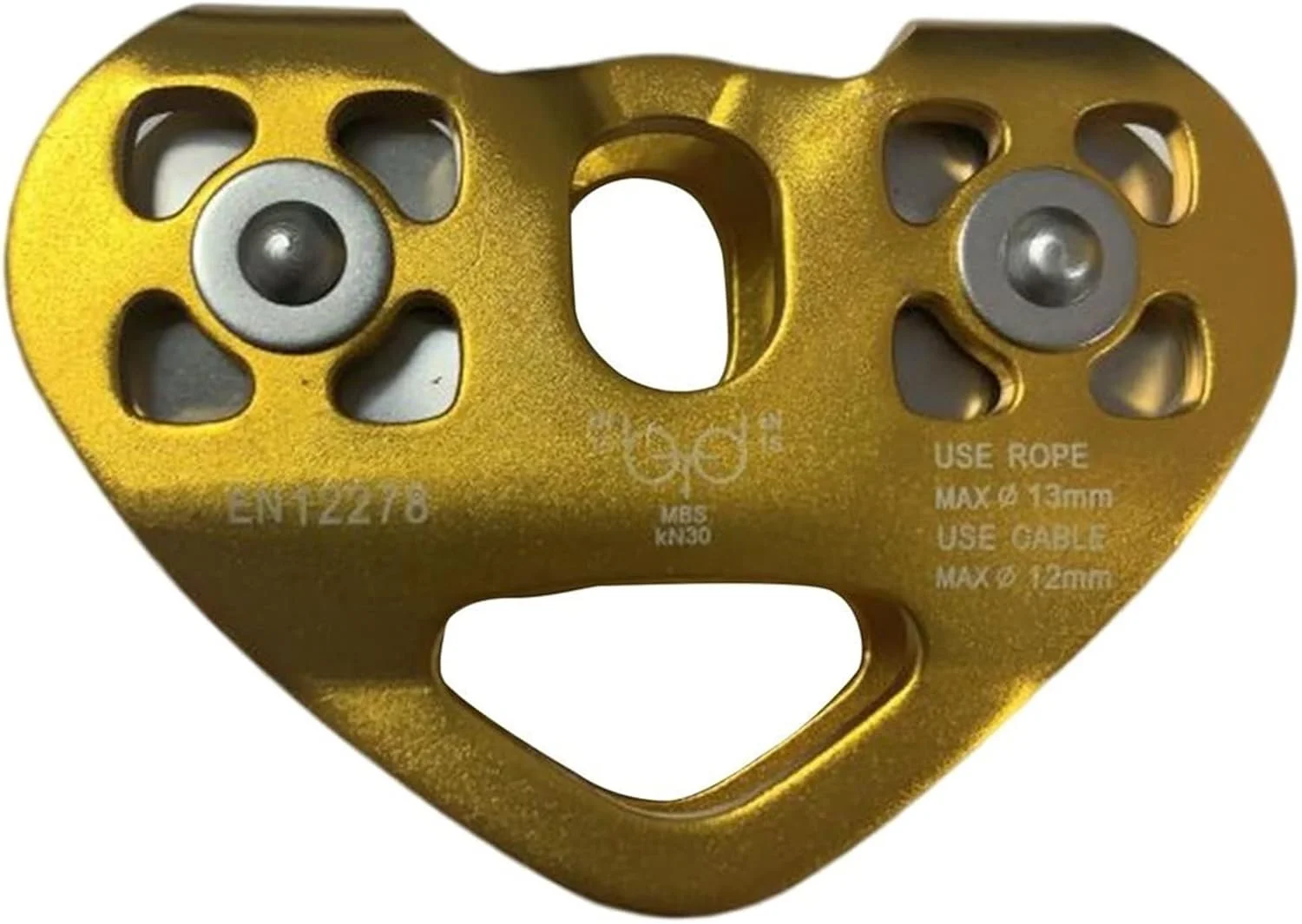 قرقره سیمبای مدل قلبی شکل، قرقره دوبل صعود، کابل فولادی با کیفیت بالا، دستگاه صعود طناب، ترولی زیپ لاین پرسرعت (رنگ: Hortel)