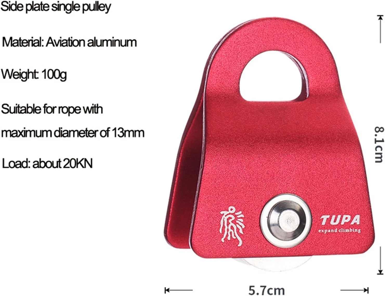 قرقره سیمبای، قرقره کوچک آلیاژ آلومینیوم برای بالابر بار، لوازم جانبی کوهنوردی، چرخ یک طرفه