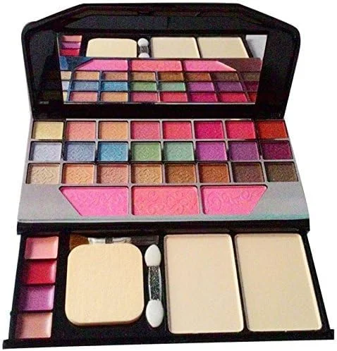ست کیت آرایشی چند رنگ BOW & BLUSH TYA Fashion 6155 + ست 5 تایی براش آرایشی صورتی - (بسته 6 عددی)