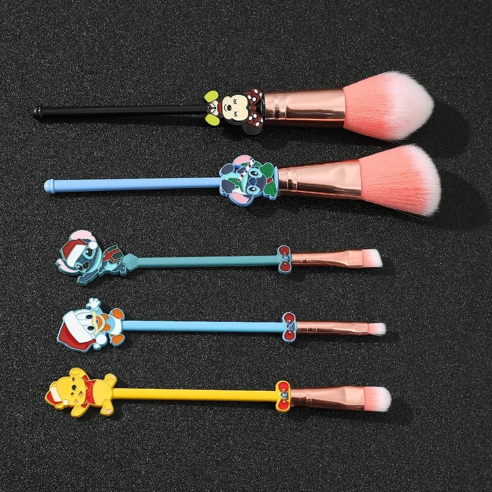 ست برس آرایشی 5 عددی استیچ کریسمس BONFUN، برس سایه چشم آرایشی کریسمس، ست ابزار آرایشی مینی قابل حمل زیبا، هدیه برس آرایشی کریسمس ست برس آرایشی 5 عددی استیچ کریسمس BONFUN، برس سایه چشم آرایشی کریسمس، ست ابزار آرایشی مینی قابل حمل زیبا، هدیه برس آرایشی کریسمس