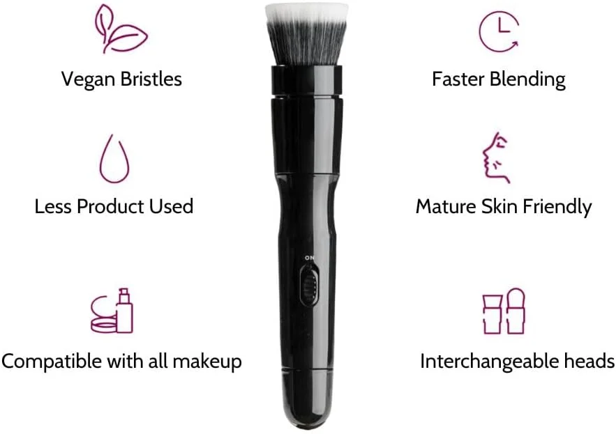 ست کامل برس آرایشی چرخشی برقی blendSMART با 5 برس + کیف مسافرتی و پد پاک کننده ست کامل برس آرایشی چرخشی برقی blendSMART با 5 برس + کیف مسافرتی و پد پاک کننده