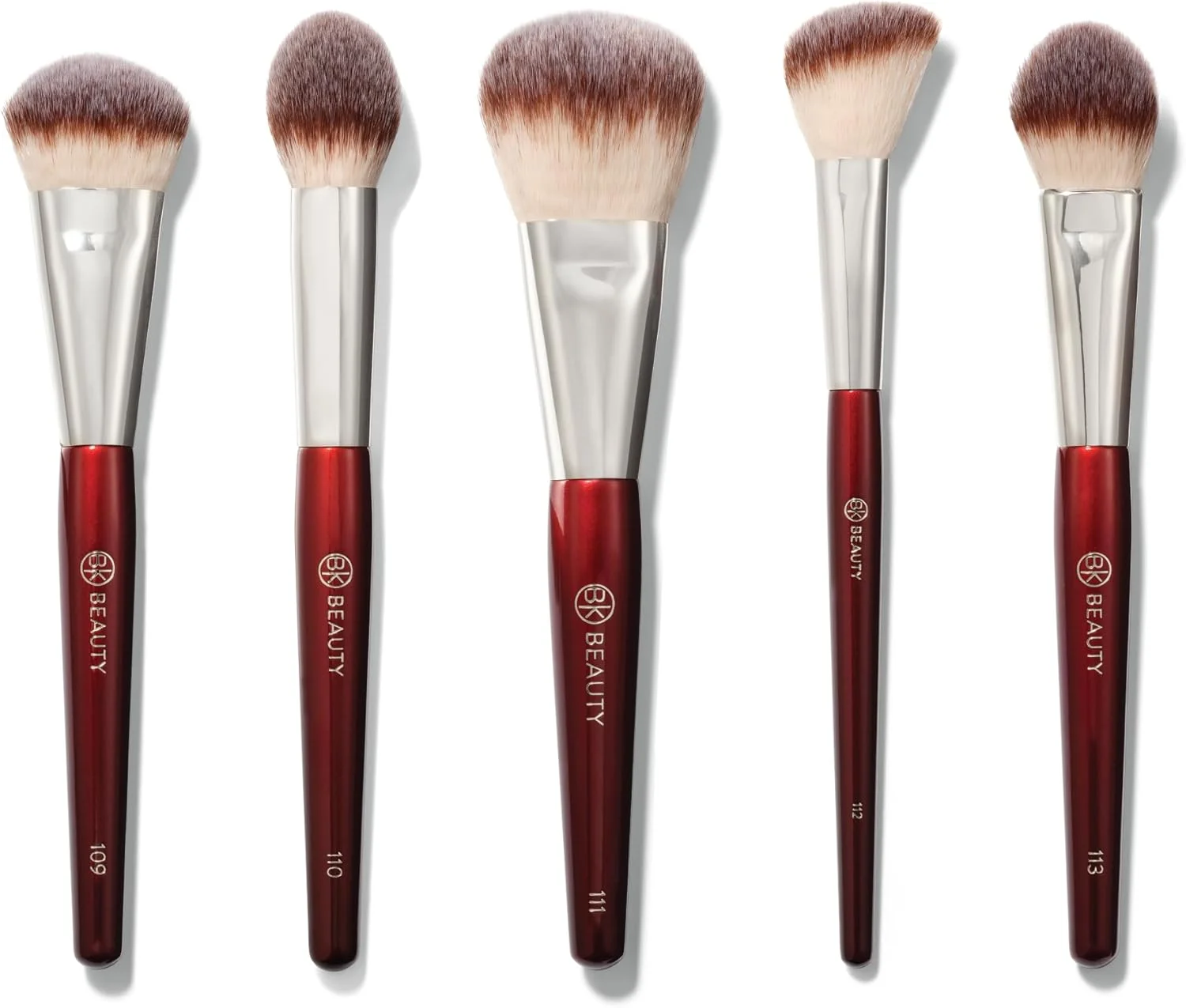 ست براش صورت BK BEAUTY - CORE LINE EXTENSION (5 تکه) - ست براش آرایشی حرفه ای برای محصولات مایع، کرمی و پودری | براش های آرایشی ممتاز برای استفاده بی نقص
