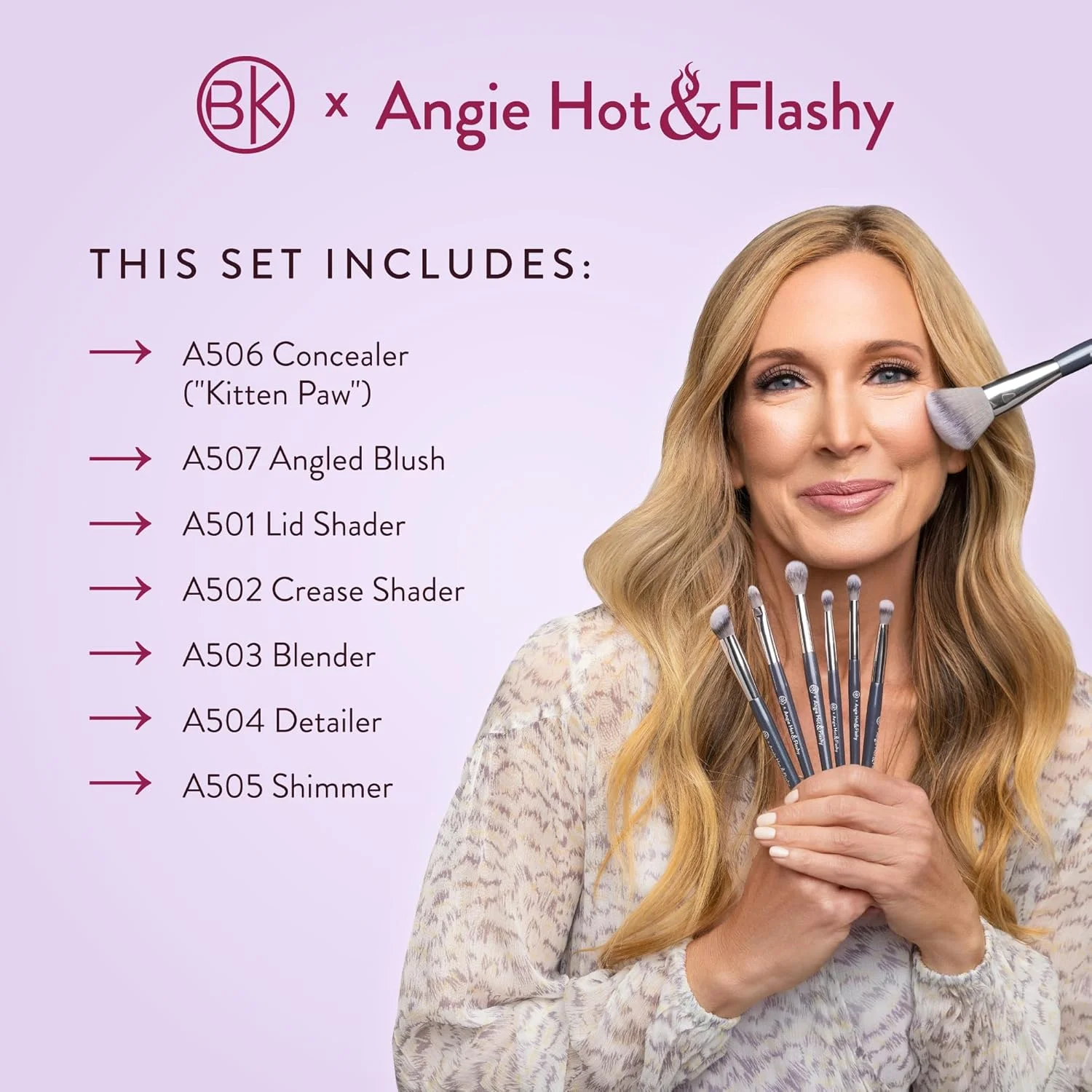 ست براش آرایشی BK BEAUTY Angie Hot & Flashy (7 تکه) ست براش آرایشی BK BEAUTY Angie Hot & Flashy (7 تکه)