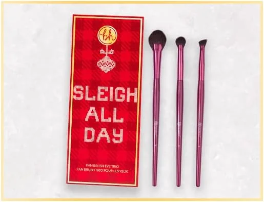 ست براش آرایشی BH STUDIO PRO، ست براش SLEIGH ALL DAY شامل براش بادبزنی 3 عددی