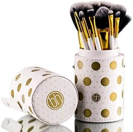 ست 11 تکه برس آرایشی BH STUDIO PRO مدل Dot Collection (سفید)