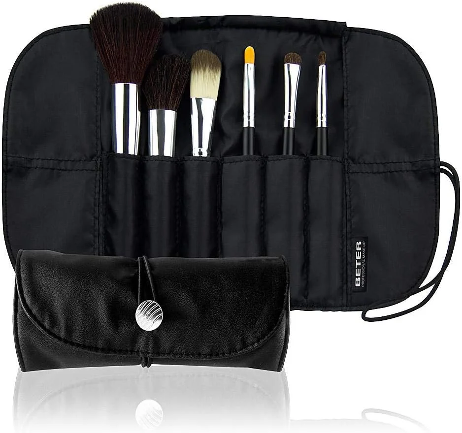ست برس آرایشی حرفه ای Beter با 6 برس در کیف رولی
