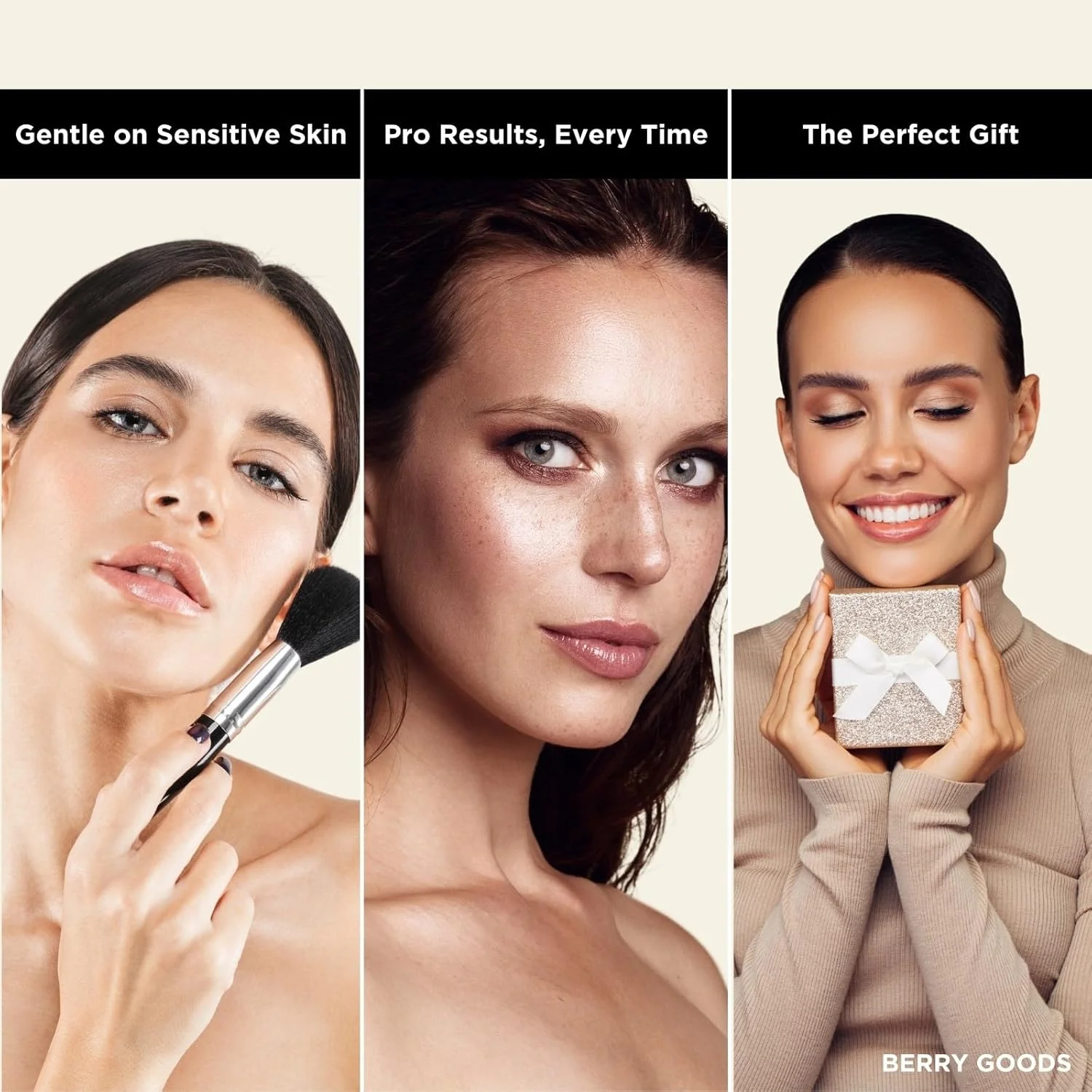 ست برس آرایشی حرفه ای 12 تکه پریمیوم BERRY - شماره دار، وگان، بدون تست حیوانی، موهای میکروکریستالی لوکس، ایده آل برای کرم پودر، پودر، ترکیب و کانتورینگ با کیف مسافرتی (آبی)