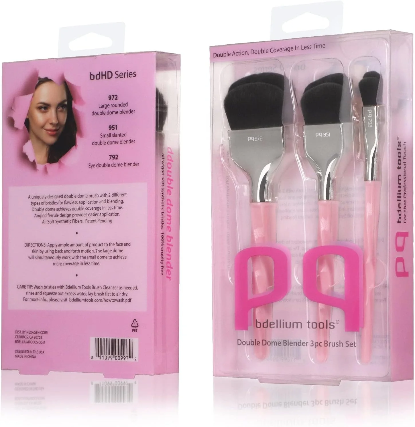 ست برس آرایشی حرفه ای Bdellium Tools - بلندر گنبدی دوتایی 3 تکه ست برس آرایشی حرفه ای Bdellium Tools - بلندر گنبدی دوتایی 3 تکه