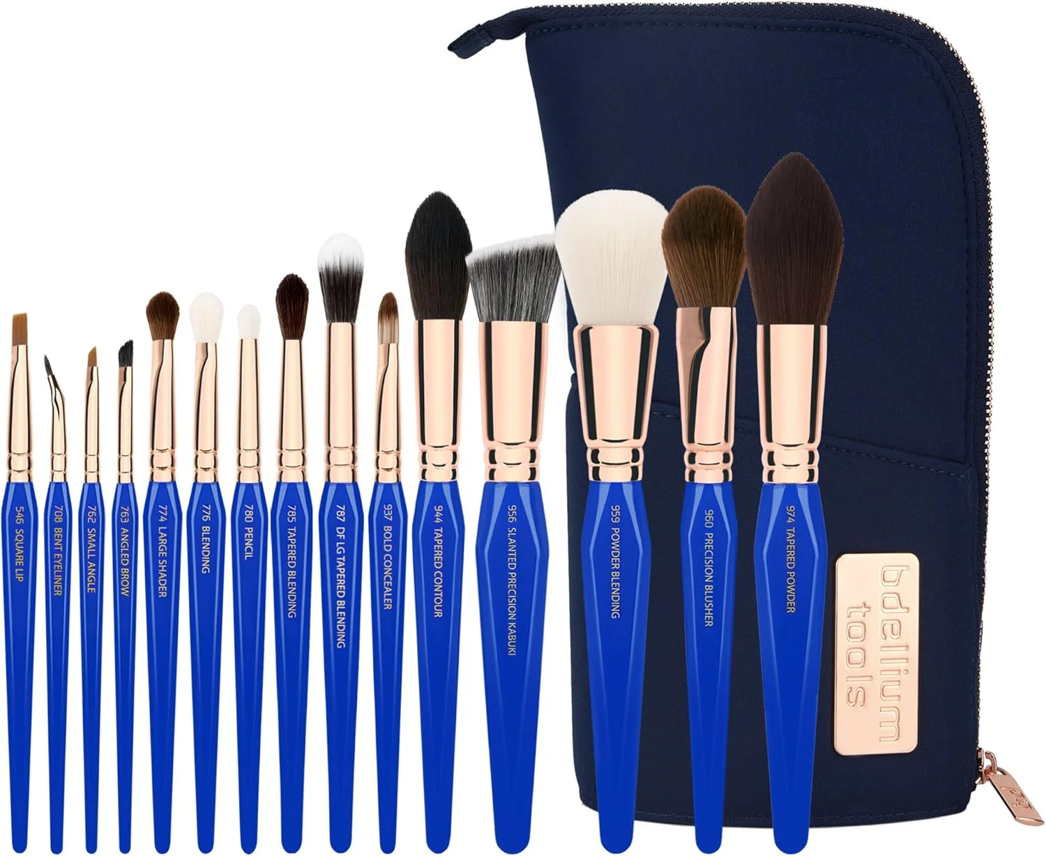 ست کامل 15 تکه براش آرایشی مثلث طلایی Bdellium Tools، فاز II