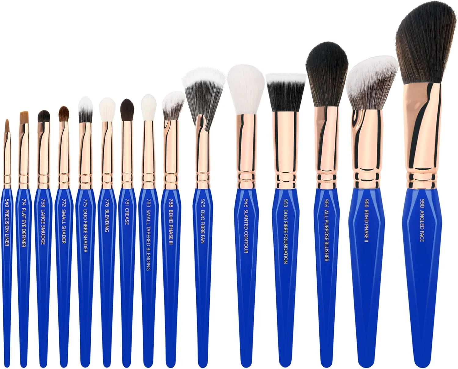 ست کامل 15 تکه برس آرایشی مثلث طلایی Bdellium Tools، فاز III