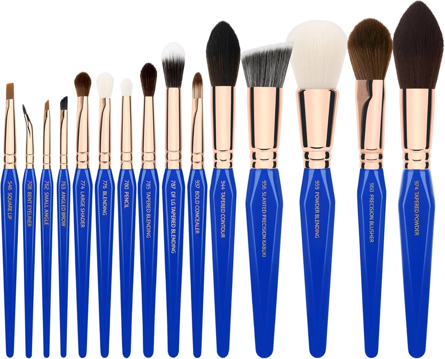 ست کامل 15 تکه براش آرایشی مثلث طلایی Bdellium Tools، فاز II