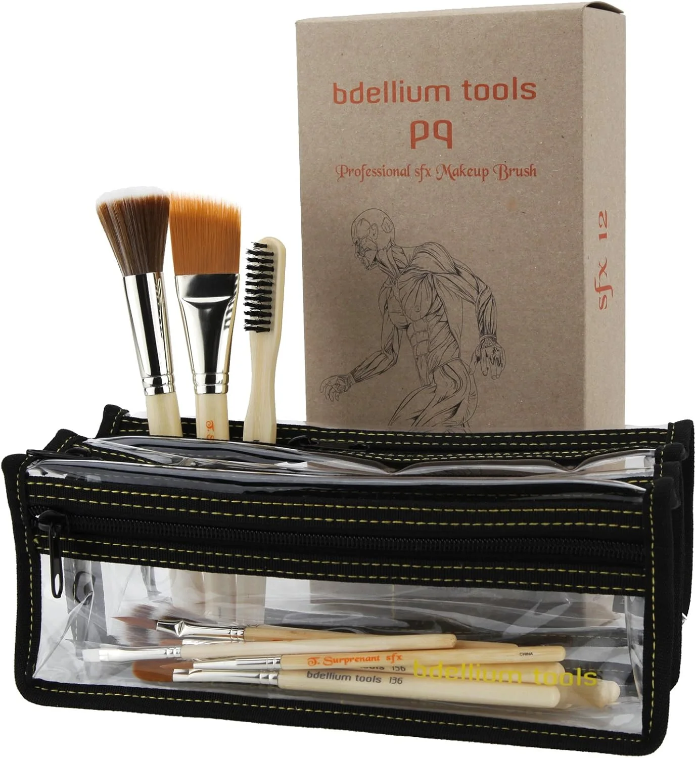 مجموعه براش 12 عددی جلوههای ویژه آرایشی حرفهای Bdellium Tools SFX سری - همراه با کیف دوتایی (اولین مجموعه) مجموعه براش 12 عددی جلوههای ویژه آرایشی حرفهای Bdellium Tools SFX سری - همراه با کیف دوتایی (اولین مجموعه)