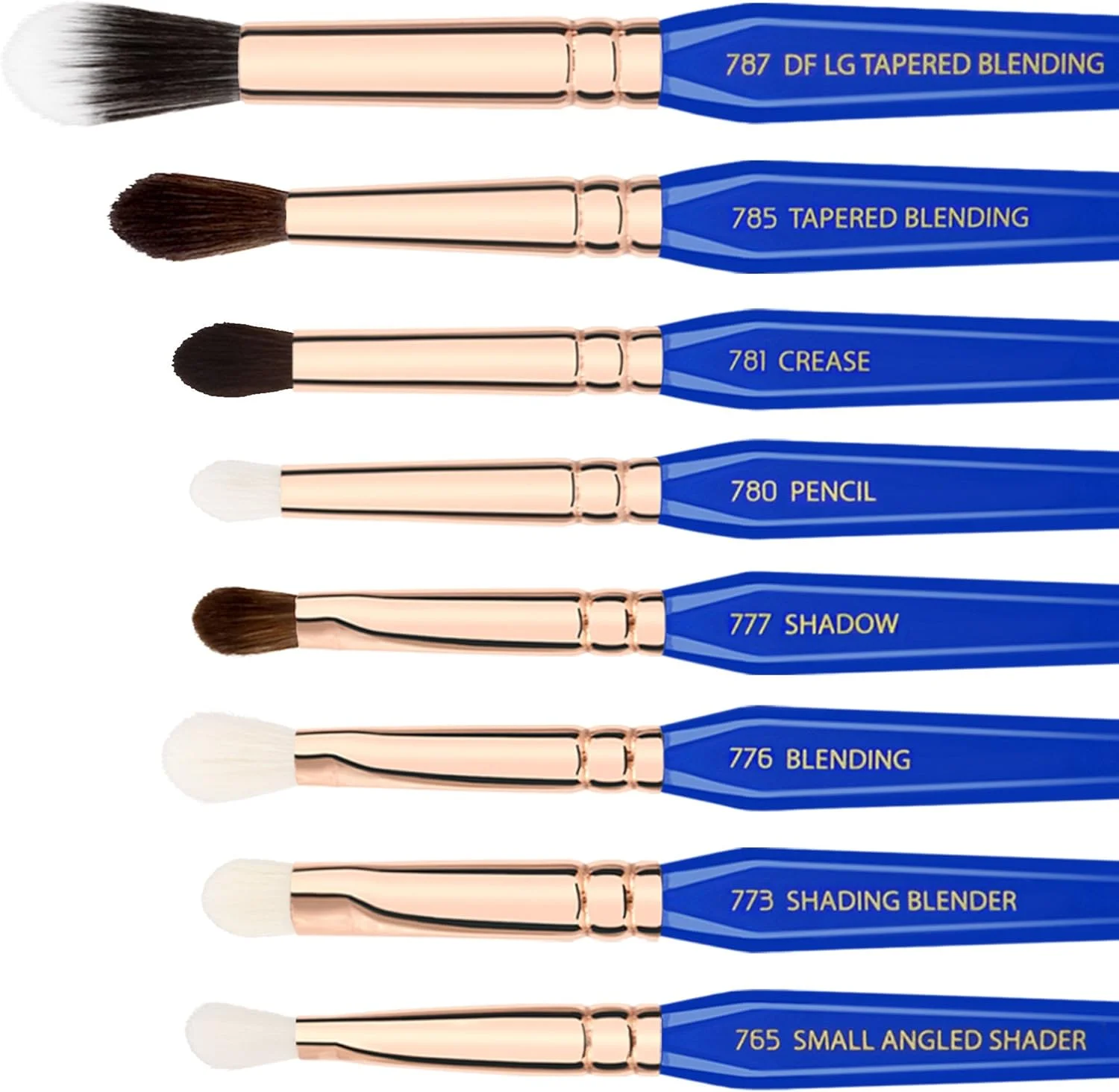 ست کامل 15 تکه برس آرایشی مثلث طلایی Bdellium Tools، مخصوص چشم