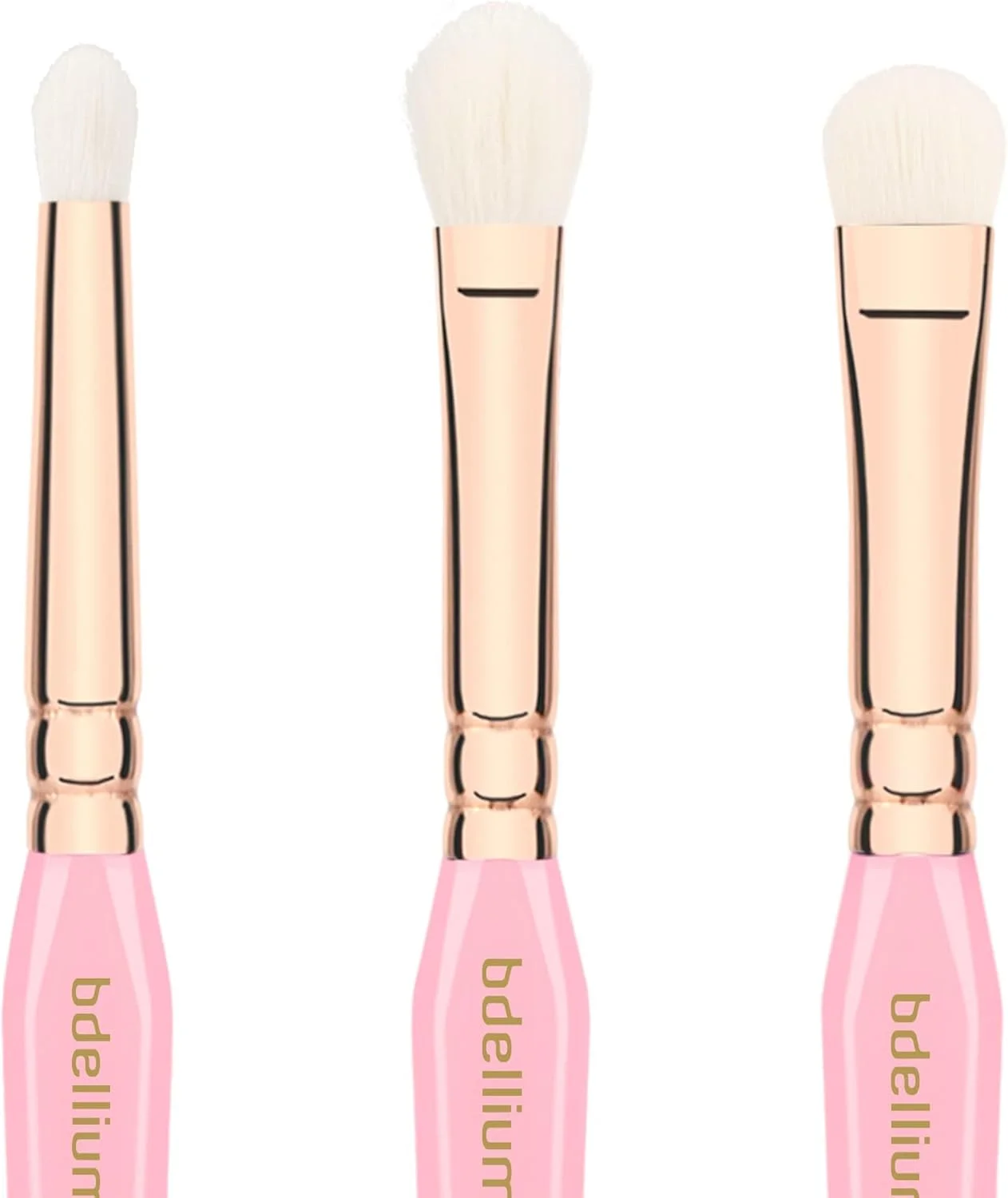 ست برس آرایشی مثلث طلایی درخشان Bdellium Tools Pink - ابزار ممتاز با موهای مصنوعی نرم و حلقه برنجی رزگلد برای چند منظوره (صورتی، 6 عدد) ست برس آرایشی مثلث طلایی درخشان Bdellium Tools Pink - ابزار ممتاز با موهای مصنوعی نرم و حلقه برنجی رزگلد برای چند منظوره (صورتی، 6 عدد)