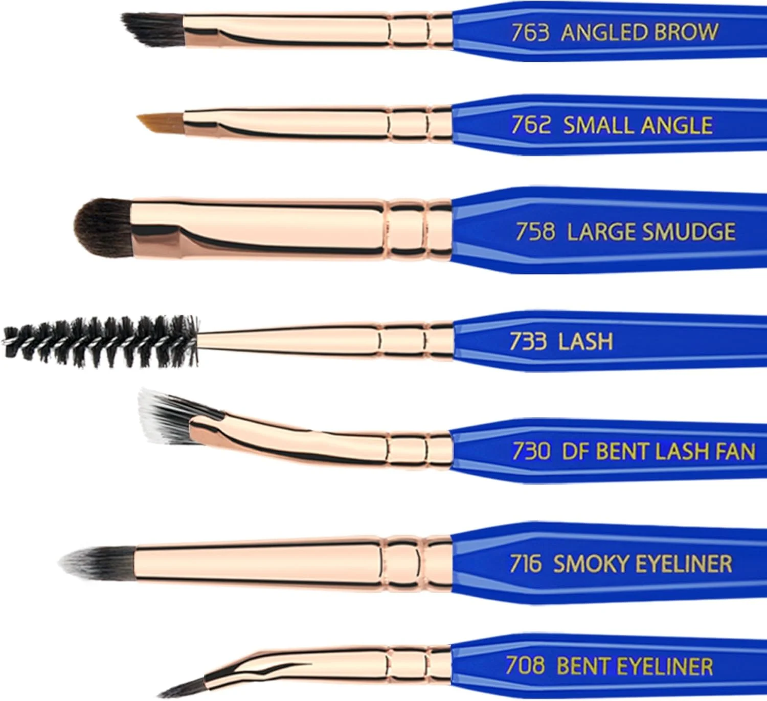 ست کامل 15 تکه برس آرایشی مثلث طلایی Bdellium Tools، مخصوص چشم