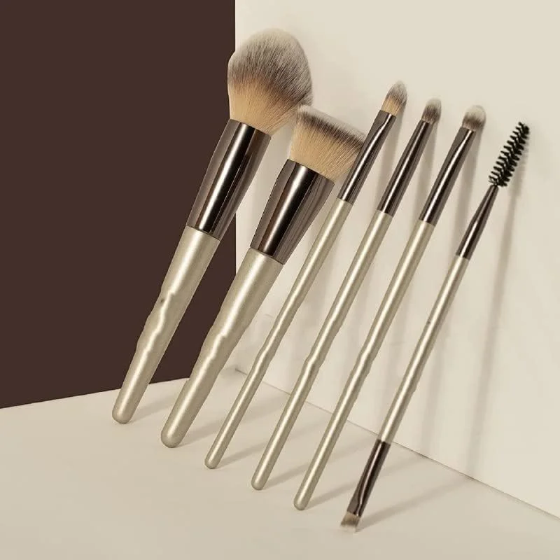 ست برس آرایشی صورت و چشم 6 عددی حرفه ای ARUHIU | الیاف مصنوعی | ترکیب آسان، برس های آرایش چشم | برای کرم، مایع و پودر ست برس آرایشی صورت و چشم 6 عددی حرفه ای ARUHIU | الیاف مصنوعی | ترکیب آسان، برس های آرایش چشم | برای کرم، مایع و پودر