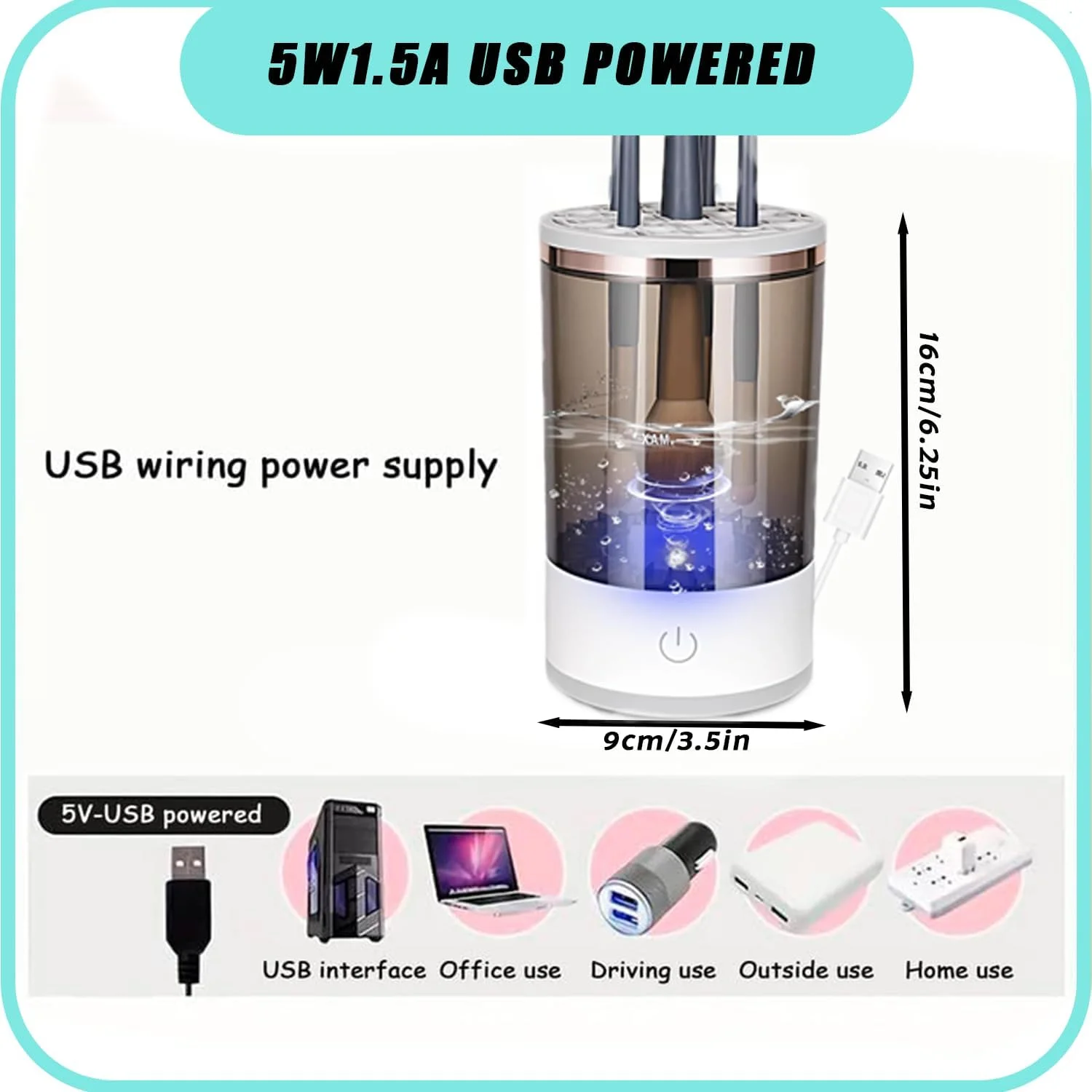 دستگاه تمیز کننده برس آرایشی برقی آرشانی، اسپینر برس تمیز کننده اتوماتیک قابل حمل با تشک برس برای مجموعه برس های آرایشی زیبایی در همه اندازه ها، سازماندهی برس های آرایشی، اسپینر برس تمیز کننده عمیق دستگاه تمیز کننده برس آرایشی برقی آرشانی، اسپینر برس تمیز کننده اتوماتیک قابل حمل با تشک برس برای مجموعه برس های آرایشی زیبایی در همه اندازه ها، سازماندهی برس های آرایشی، اسپینر برس تمیز کننده عمیق