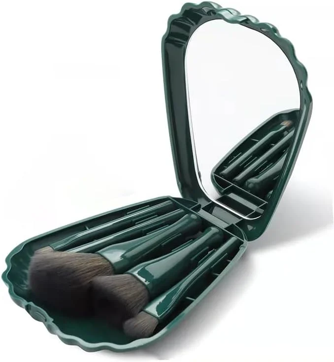 ست برس آرایشی مسافرتی ARFUKA، ست برس آرایشی مینی با عملکرد کامل، کیت برس آرایشی با کیف برس و آینه داخلی، سبز ست برس آرایشی مسافرتی ARFUKA، ست برس آرایشی مینی با عملکرد کامل، کیت برس آرایشی با کیف برس و آینه داخلی، سبز
