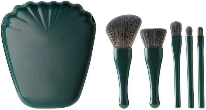 ست برس آرایشی مسافرتی ARFUKA، ست برس آرایشی مینی با عملکرد کامل، کیت برس آرایشی با کیف برس و آینه داخلی، سبز ست برس آرایشی مسافرتی ARFUKA، ست برس آرایشی مینی با عملکرد کامل، کیت برس آرایشی با کیف برس و آینه داخلی، سبز