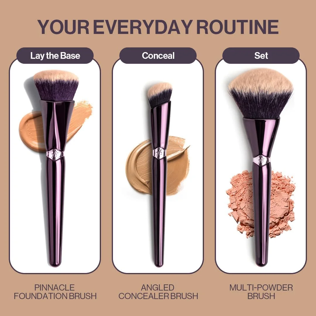 ست برس آرایشی روزانه مبتدی آنیسا بیوتی – 3 برس ضروری برای استفاده از کرم پودر، کانسیلر و پودر – الیاف نرم و مصنوعی برای پوشش بی عیب و نقص و بدون رگه ست برس آرایشی روزانه مبتدی آنیسا بیوتی – 3 برس ضروری برای استفاده از کرم پودر، کانسیلر و پودر – الیاف نرم و مصنوعی برای پوشش بی عیب و نقص و بدون رگه