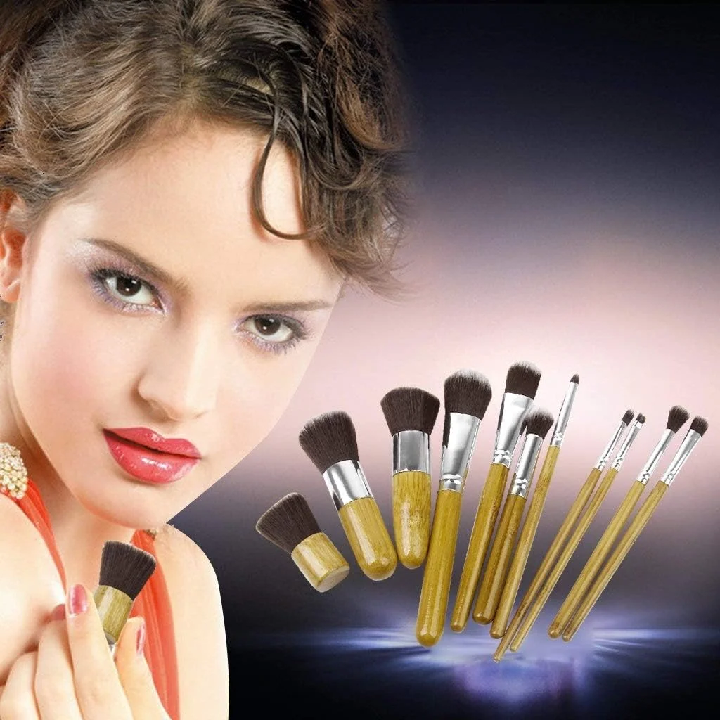 ست برس آرایشی چوبی آنجلی 11 تکه به همراه 5 عدد مژه مصنوعی و خط چشم ژلی Music Flower (مشکی، قهوه ای) ست برس آرایشی چوبی آنجلی 11 تکه به همراه 5 عدد مژه مصنوعی و خط چشم ژلی Music Flower (مشکی، قهوه ای)