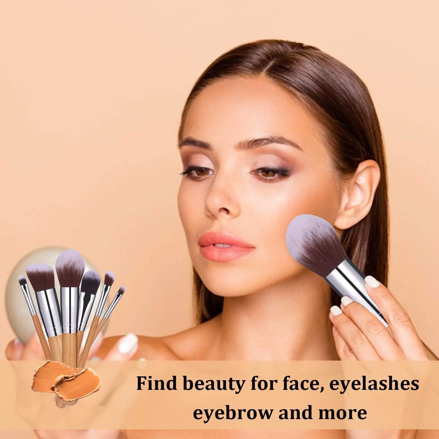 ست برس آرایشی 11 عددی آنجلی، برس های حرفه ای کابوکی برای کرم پودر، ترکیب، رژگونه، کانسیلر، چشم، صورت، پودر مایع و کرم، کیت برس لوازم آرایشی