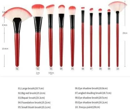 AIR BEAUTY ست برس آرایشی 24 عددی رنگ قرمز مناسب استفاده حرفه ای و شخصی برای آرایش کامل صورت و چشم (بسته 24 عددی) AIR BEAUTY ست برس آرایشی 24 عددی رنگ قرمز مناسب استفاده حرفه ای و شخصی برای آرایش کامل صورت و چشم (بسته 24 عددی)
