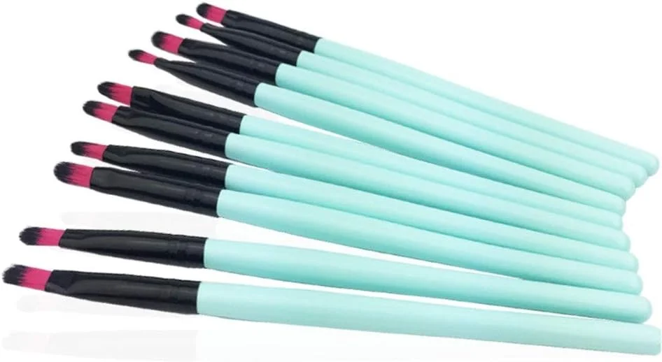 ست 10 عددی برس آرایشی AIJIA، برس سایه چشم، برس لب، برس هایلایت، ابزار کاربردی - برس آرایشی آبی (رنگ: سبز مشکی)