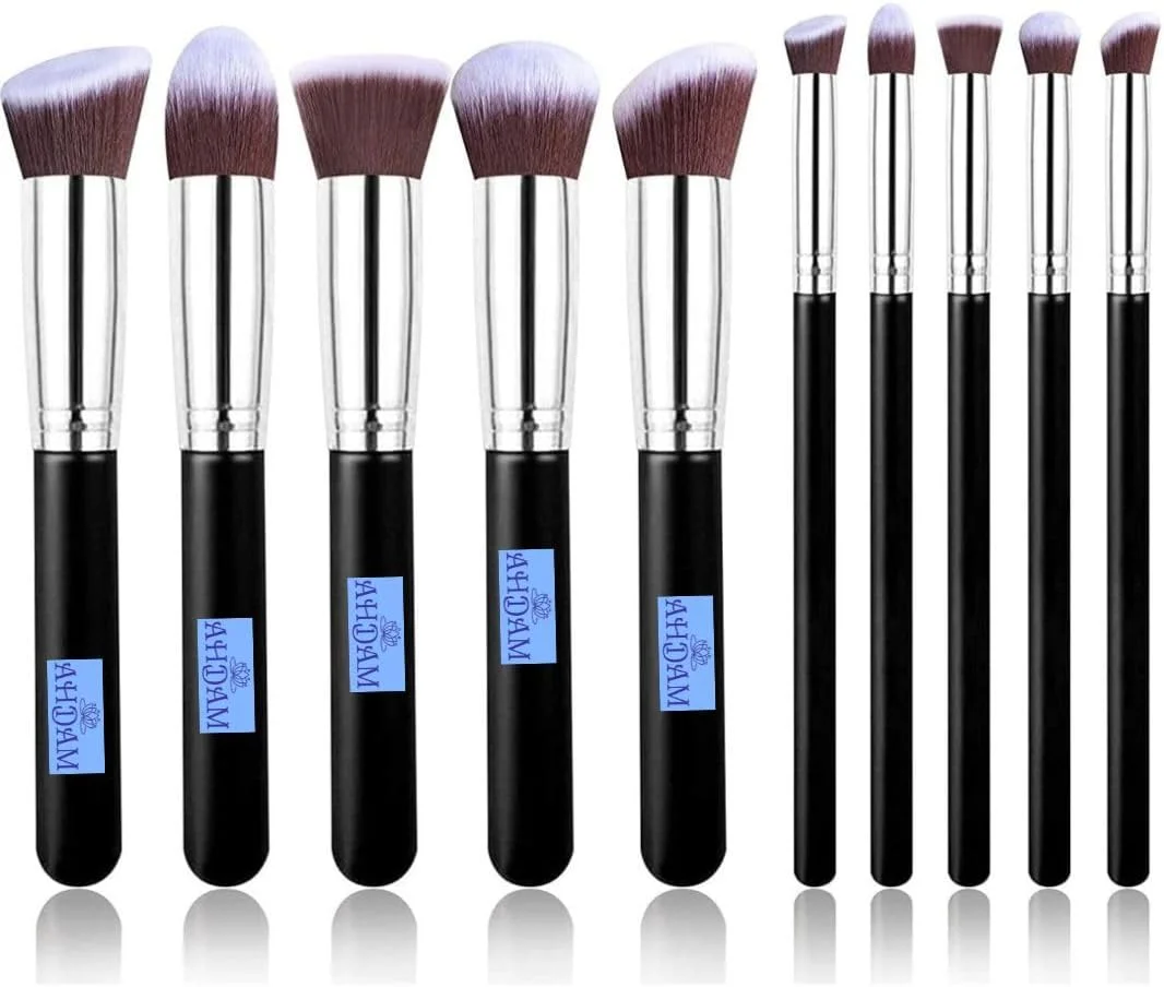 ست برس آرایشی 10 عددی مشکی AHDAM (بسته 10 عددی)