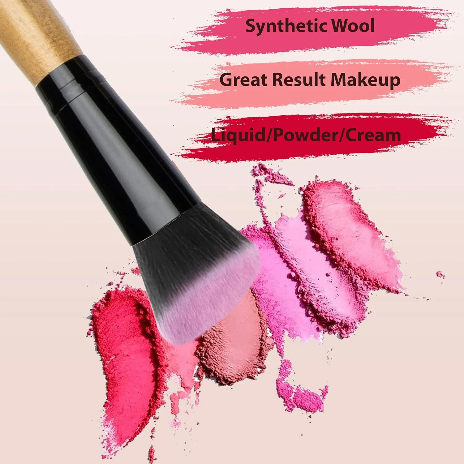 ست برس آرایشی AGARO با کیف چرمی PU (32 تکه)، مشکی