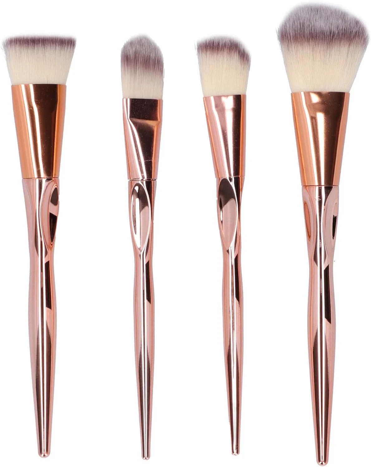 ست برس آرایشی Adsire، برس های آرایشی زیبایی، ABS نرم الاستیک کاربردی بزرگ بادوام 4 عددی برای دختران و زنان برای ایجاد آرایش صورت بی نقص