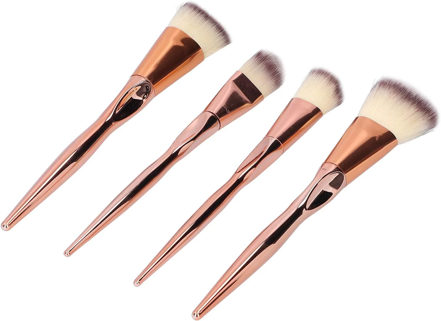 ست برس آرایشی Adsire، برس های آرایشی زیبایی، ABS نرم الاستیک کاربردی بزرگ بادوام 4 عددی برای دختران و زنان برای ایجاد آرایش صورت بی نقص