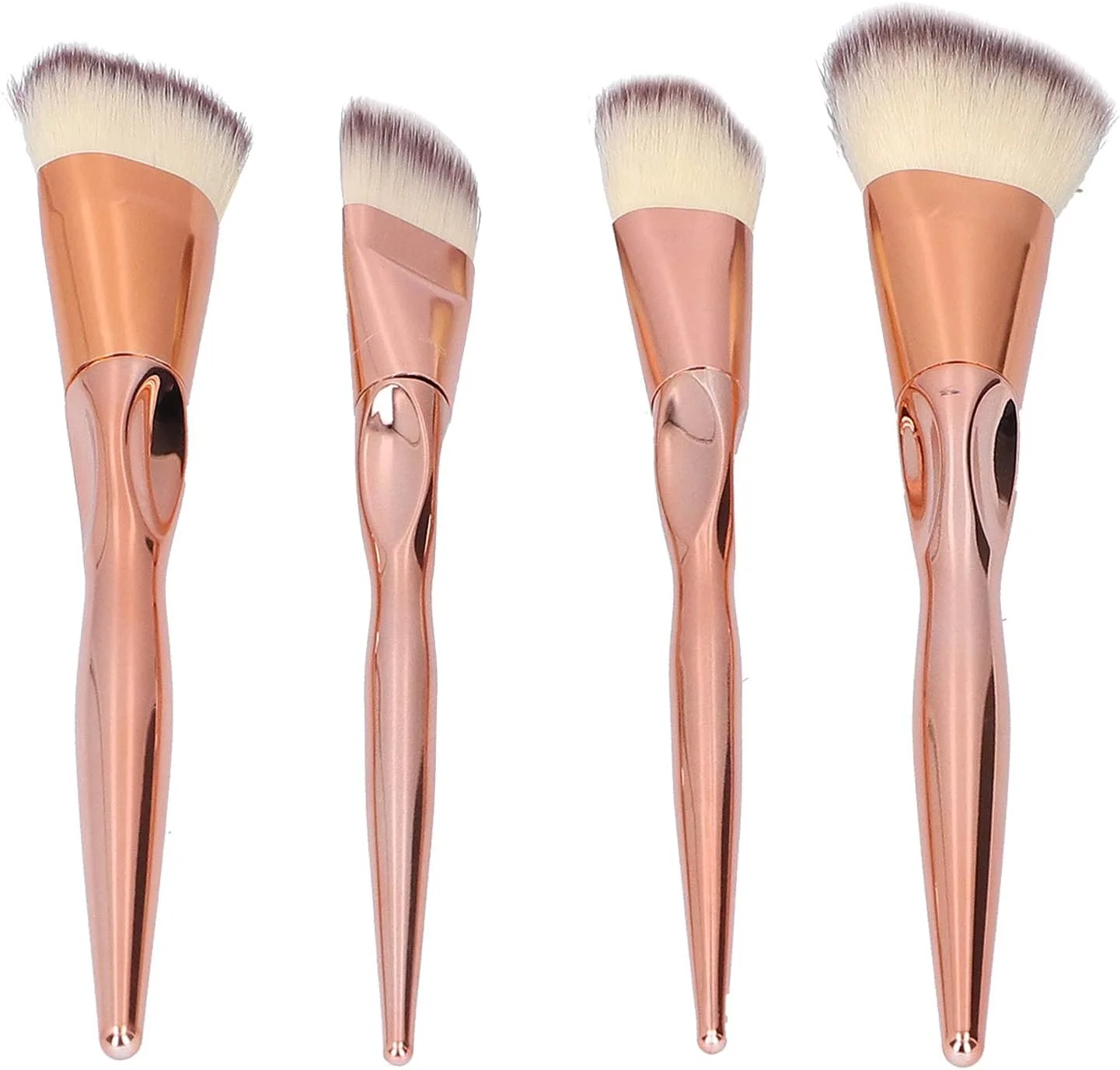 ست برس آرایشی Adsire، برس های آرایشی زیبایی، ABS نرم الاستیک کاربردی بزرگ بادوام 4 عددی برای دختران و زنان برای ایجاد آرایش صورت بی نقص