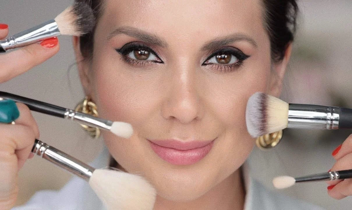 ست برس آرایشی حرفه ای AASA، برس های ترکیب فونداسیون، ابزار کیت های آرایشی چند رنگ