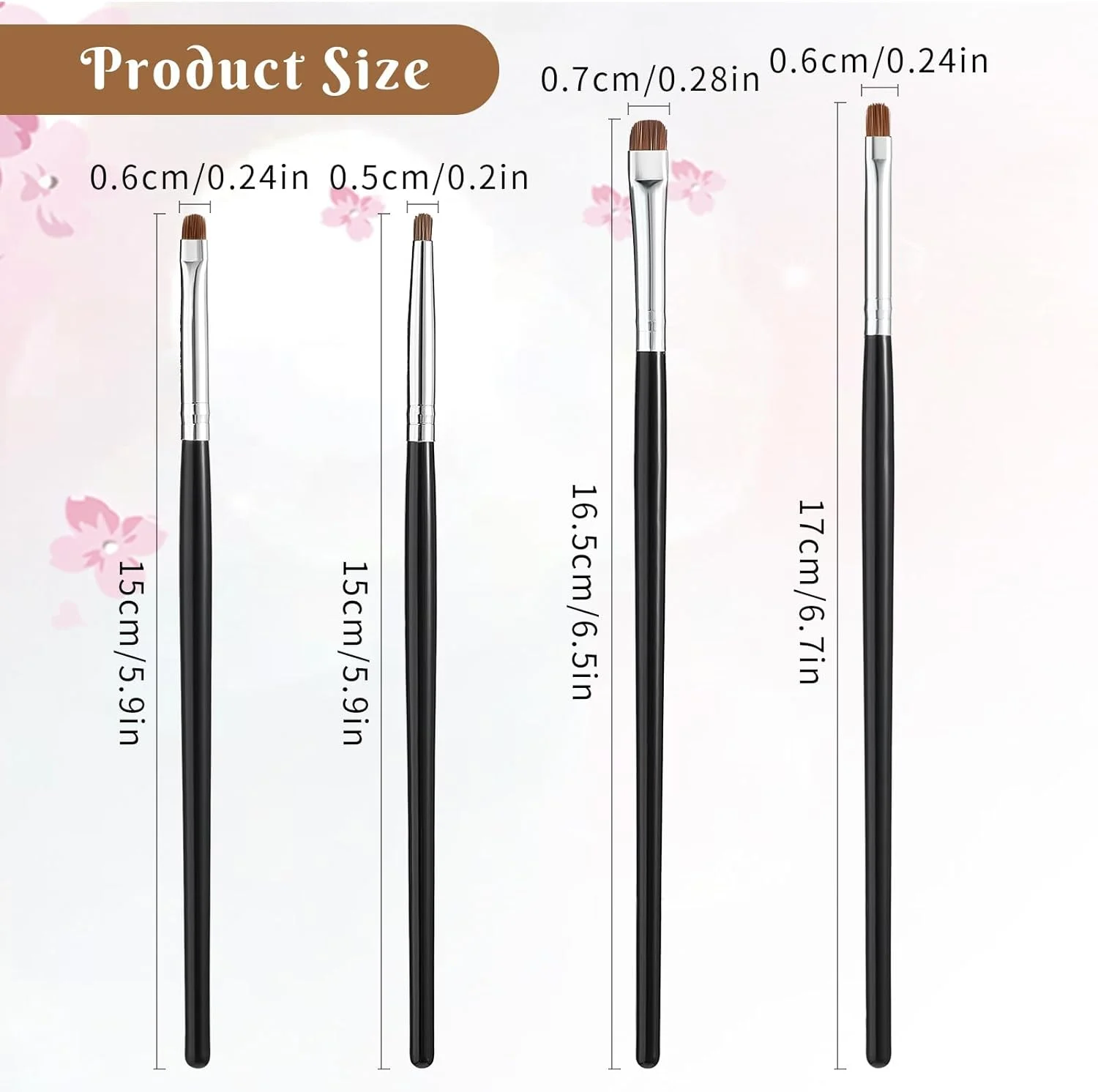 ست براش سایه چشم Abeillo، 4 عدد براش حرفه ای آرایش چشم با موهای نرم، براش خط چشم، براش مینی Smudge، براش کانسیلر، براش هایلایت