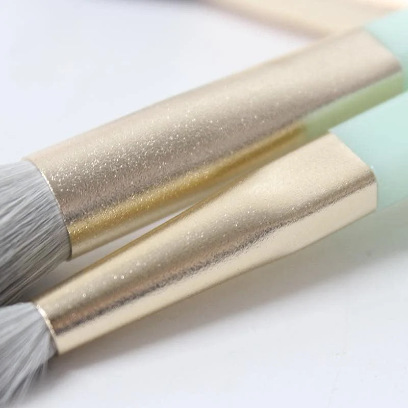 ست برس آرایشی حرفه ای 8 عددی، موی نایلونی، دسته چوبی