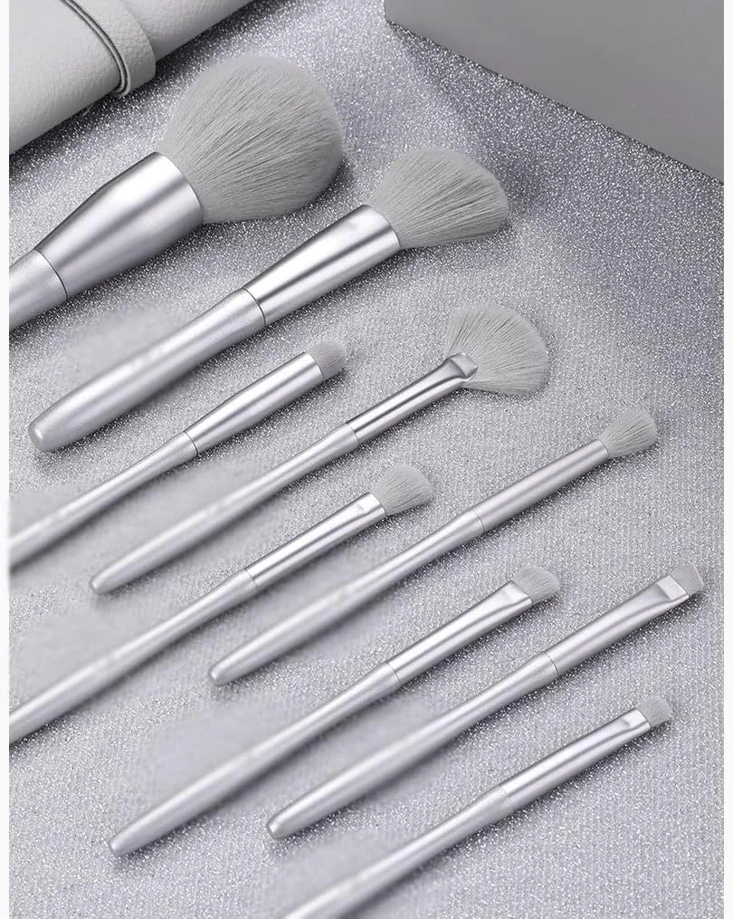 ست 9 عددی برس آرایشی، ست کامل برس پودر فیکس، کانسیلر و سایه چشم ست 9 عددی برس آرایشی، ست کامل برس پودر فیکس، کانسیلر و سایه چشم