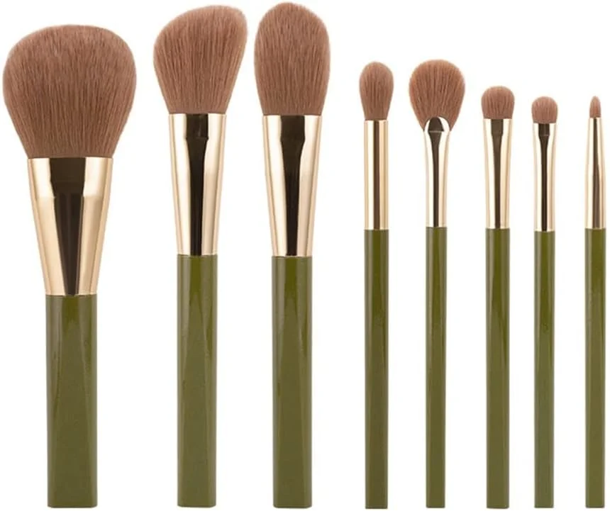 ست 8 عددی برس آرایشی مسافرتی، شامل برس پودر، رژگونه، سایه چشم و ترکیب سایه ست 8 عددی برس آرایشی مسافرتی، شامل برس پودر، رژگونه، سایه چشم و ترکیب سایه