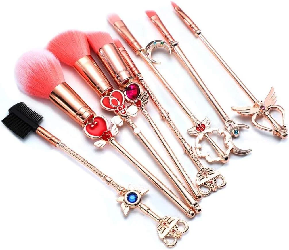 ست 8 عددی برس آرایشی ساکورا، کیت ابزار آرایش لوازم آرایشی، پودر، اپلیکاتور کرم مایع، شامل کیف بند دار صورتی (صورتی و طلایی) ست 8 عددی برس آرایشی ساکورا، کیت ابزار آرایش لوازم آرایشی، پودر، اپلیکاتور کرم مایع، شامل کیف بند دار صورتی (صورتی و طلایی)