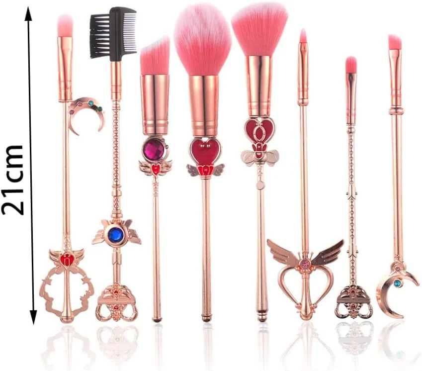 ست 8 عددی برس آرایشی ساکورا، کیت ابزار آرایش لوازم آرایشی، پودر، اپلیکاتور کرم مایع، شامل کیف بند دار صورتی (صورتی و طلایی) ست 8 عددی برس آرایشی ساکورا، کیت ابزار آرایش لوازم آرایشی، پودر، اپلیکاتور کرم مایع، شامل کیف بند دار صورتی (صورتی و طلایی)