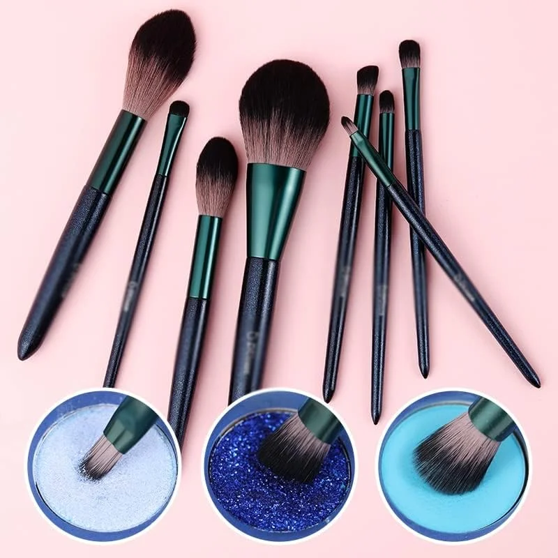 ست 8 عددی برس آرایشی حرفه ای، برس آرایش پودر، کرم پودر، سایه چشم، ابزار آرایشی ست 8 عددی برس آرایشی حرفه ای، برس آرایش پودر، کرم پودر، سایه چشم، ابزار آرایشی