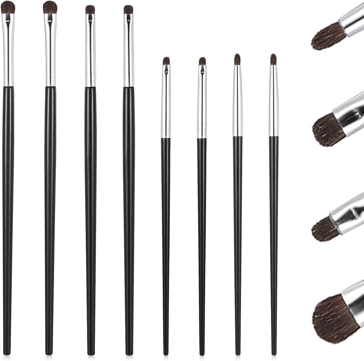 ست 8 عددی برس آرایش چشم، برس های سایه چشم فوق العاده نازک و دقیق، برس خط چشم نوک تیز، برس های سایه چشم حرفه ای برای سایه چشم، خط چشم - برس های پودر، ژل، کرم، کانسیلر ست 8 عددی برس آرایش چشم، برس های سایه چشم فوق العاده نازک و دقیق، برس خط چشم نوک تیز، برس های سایه چشم حرفه ای برای سایه چشم، خط چشم - برس های پودر، ژل، کرم، کانسیلر