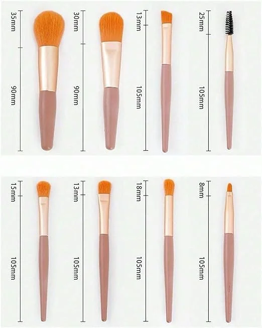 ست برس آرایشی 8 تکه، برس های آرایشی مینی برای کرم پودر، پودر، رژگونه، سایه چشم، مژه و کانسیلر، ست برس آرایشی حرفه ای برای لوازم آرایشی ست برس آرایشی 8 تکه، برس های آرایشی مینی برای کرم پودر، پودر، رژگونه، سایه چشم، مژه و کانسیلر، ست برس آرایشی حرفه ای برای لوازم آرایشی