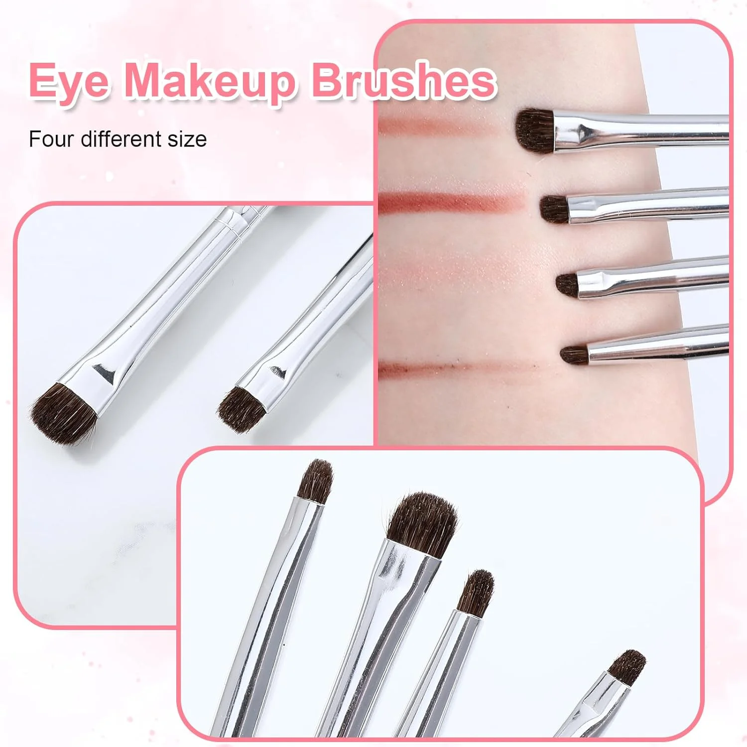 ست 8 عددی برس آرایش چشم، برس های سایه چشم فوق العاده نازک و دقیق، برس خط چشم نوک تیز، برس های سایه چشم حرفه ای برای سایه چشم، خط چشم - برس های پودر، ژل، کرم، کانسیلر