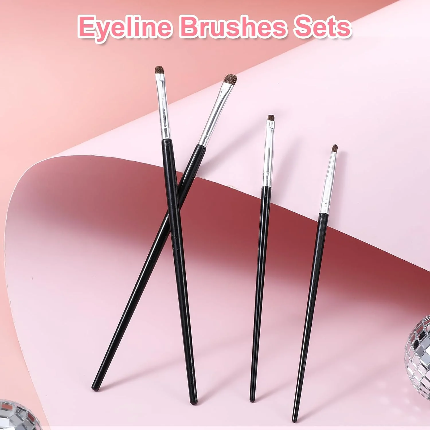 ست 8 عددی برس آرایش چشم، برس های سایه چشم فوق العاده نازک و دقیق، برس خط چشم نوک تیز، برس های سایه چشم حرفه ای برای سایه چشم، خط چشم - برس های پودر، ژل، کرم، کانسیلر