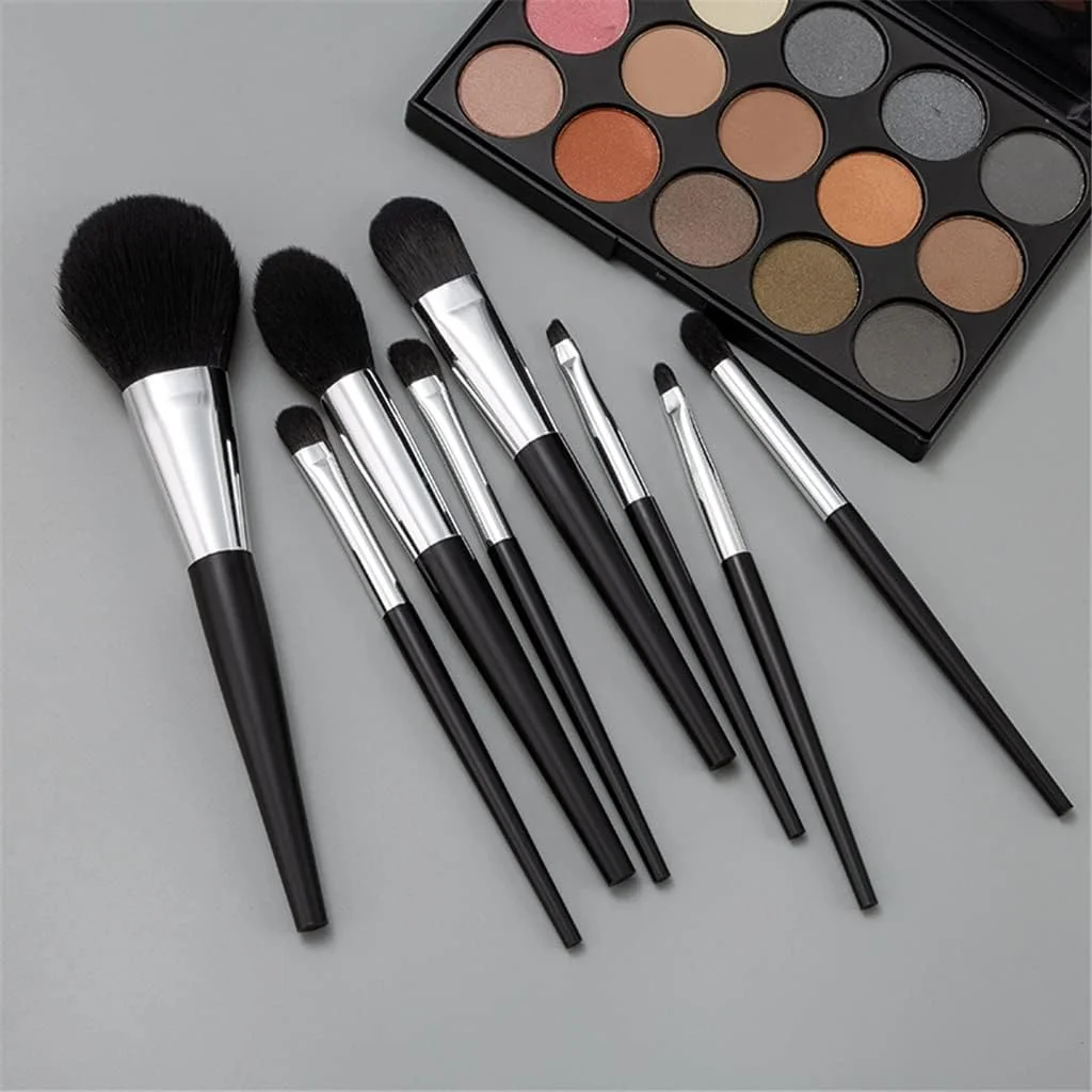 ست 8 عددی برس آرایشی موی مصنوعی، شامل برس کرم پودر، پودر فیکس، هایلایتر، برس آرایش صورت و ابزار ترکیب سایه چشم ست 8 عددی برس آرایشی موی مصنوعی، شامل برس کرم پودر، پودر فیکس، هایلایتر، برس آرایش صورت و ابزار ترکیب سایه چشم