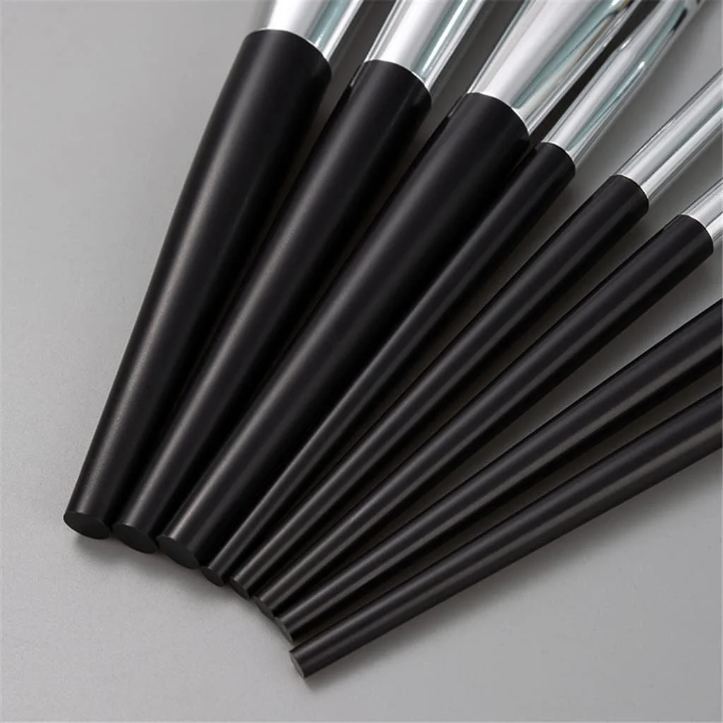 ست 8 عددی برس آرایشی موی مصنوعی، شامل برس کرم پودر، پودر فیکس، هایلایتر، برس آرایش صورت و ابزار ترکیب سایه چشم ست 8 عددی برس آرایشی موی مصنوعی، شامل برس کرم پودر، پودر فیکس، هایلایتر، برس آرایش صورت و ابزار ترکیب سایه چشم