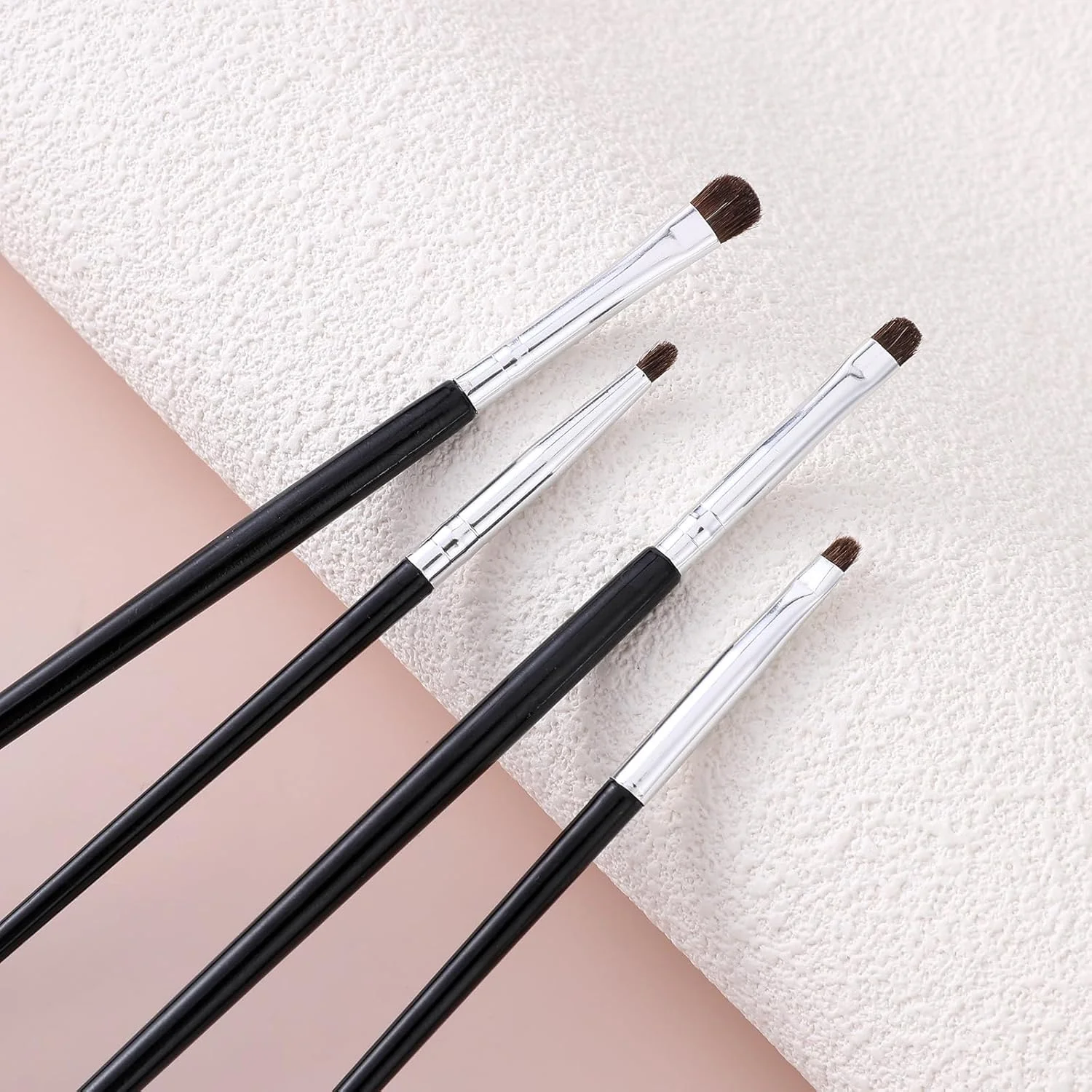 ست برس آرایشی چشم 8 عددی، برس مینی اسمادج برای خط چشم، برس سایه چشم، برس خط چشم برای پودر، ژل، کرم، کانسیلر مایع، برس ترکیب خط چشم، هایلایتر گوشه، موی نرم طبیعی اسب