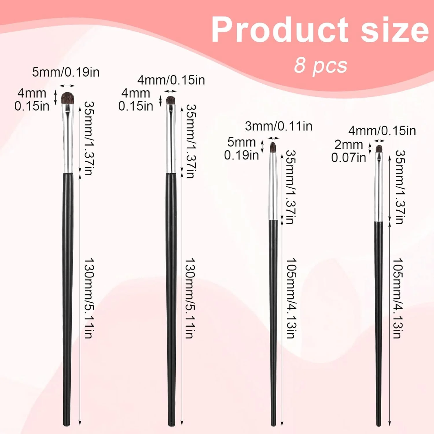 ست 8 عددی براش خط چشم، ست براش مینی آرایش چشم، براش فوق العاده نازک، براش خط چشم نوک تیز دقیق، براش تخت برای سایه چشم، خط چشم، پودر، کرم و کانسیلر مایع ست 8 عددی براش خط چشم، ست براش مینی آرایش چشم، براش فوق العاده نازک، براش خط چشم نوک تیز دقیق، براش تخت برای سایه چشم، خط چشم، پودر، کرم و کانسیلر مایع